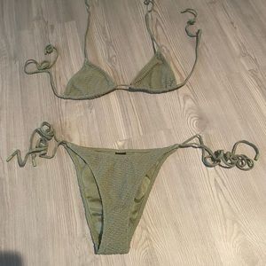 Triangl vinca khaki top and bottom size small
